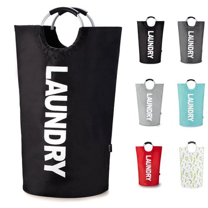 Caroeas 90L Laundry Basket (13 Colors), Waterproof Laundry Hamper, Laundry Bag with Padded Handles, Clothes Hamper Stands Up Well, Collapsible Laundry Basket Easy Storage