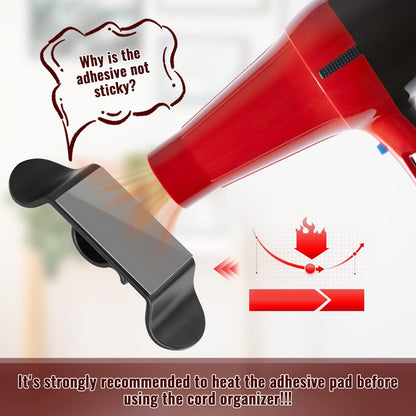 Cord Organizer for Kitchen Appliances, 6Pcs Black Cord Winder, Cord Keeper for Mixer, Coffee Maker, Air Fryer, Toaster