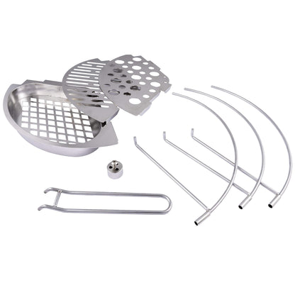 Char-Broil Oklahoma Joe's Bronco Barrel Drum Smoker Bundle with 630 Square Inch Cooking Surface and Triple Grate