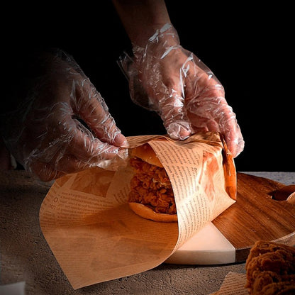 Baking Parchment Paper Roll Non Stick Baking Paper Newspaper Printing Design Food Wrapping Paper for Baking Cookies Bread Pizza Meat and Vegetables