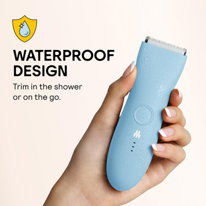 MERIDIAN The Trimmer Original - Body Hair Trimmer for Men, Electric Shaver for Pubic Hair, Chest, Legs & Bikini, Waterproof & Rechargeable, Sage