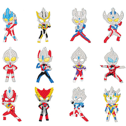 PICNICFUN Diamond Kits Stickers for Kids 24 PCS 5D DIY Cartoon Characters Handmade Rhinestone Mosaic Art Craft (Cartoon Hero)
