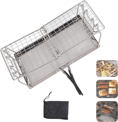 Camping Toaster, Foldable Portable Durable Stovetop Toaster, Convenient for Picnic
