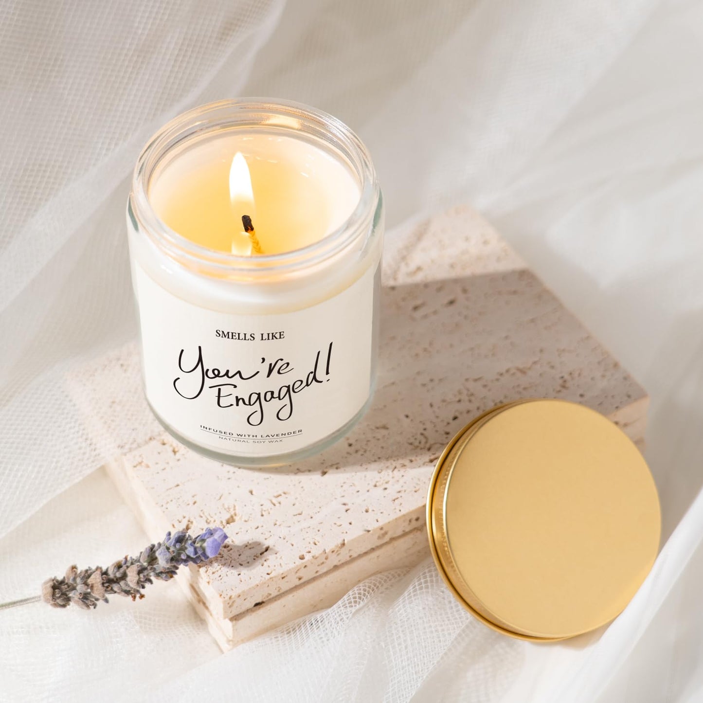 Engagement Gifts for Couples - Lavender Scented Candles, Gift for Newly Engaged Couples, Engagement Gifts for Her, Women, Best Engaged Gift