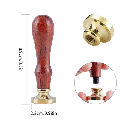 CRASPIRE Wax Seal Stamp Set Butterfly Dragonfly Bee Mermaid 6pcs Sealing Wax Stamp Brass Heads +2 Wooden Handles Retro 25mm Removable Brass Stamp Kit for Envelopes Invitations(Insect Ocean Series)