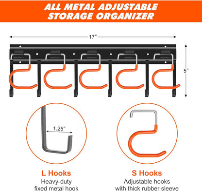 Skiennix Garden Tool Organizer Set - Efficient Storage Solution for Garage or Shed