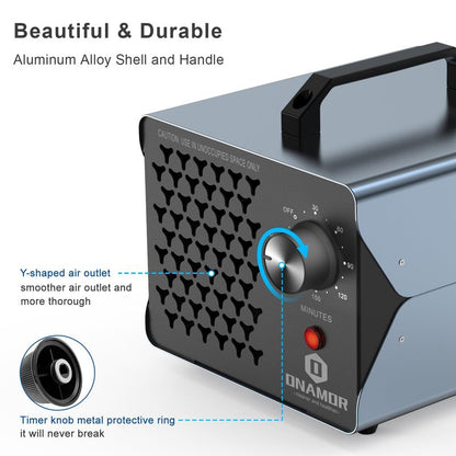 ONAMOR Ozone Generator 88,000mg - Ozone Machine for Home, Smoke, Car, and Pet Room. (Suitable for Area of 7,000 Square Feet) - Blue