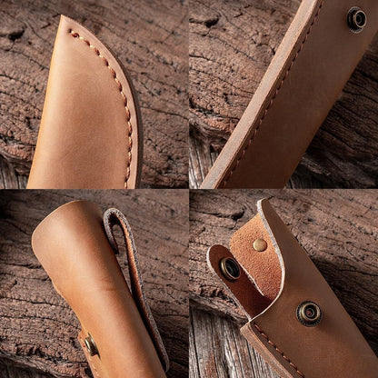 MiOYOOW Leather Knife Sheath, Boning Knife Pouch for Chef Fruit Knife, Camping Kitchen Outdoor Cooking
