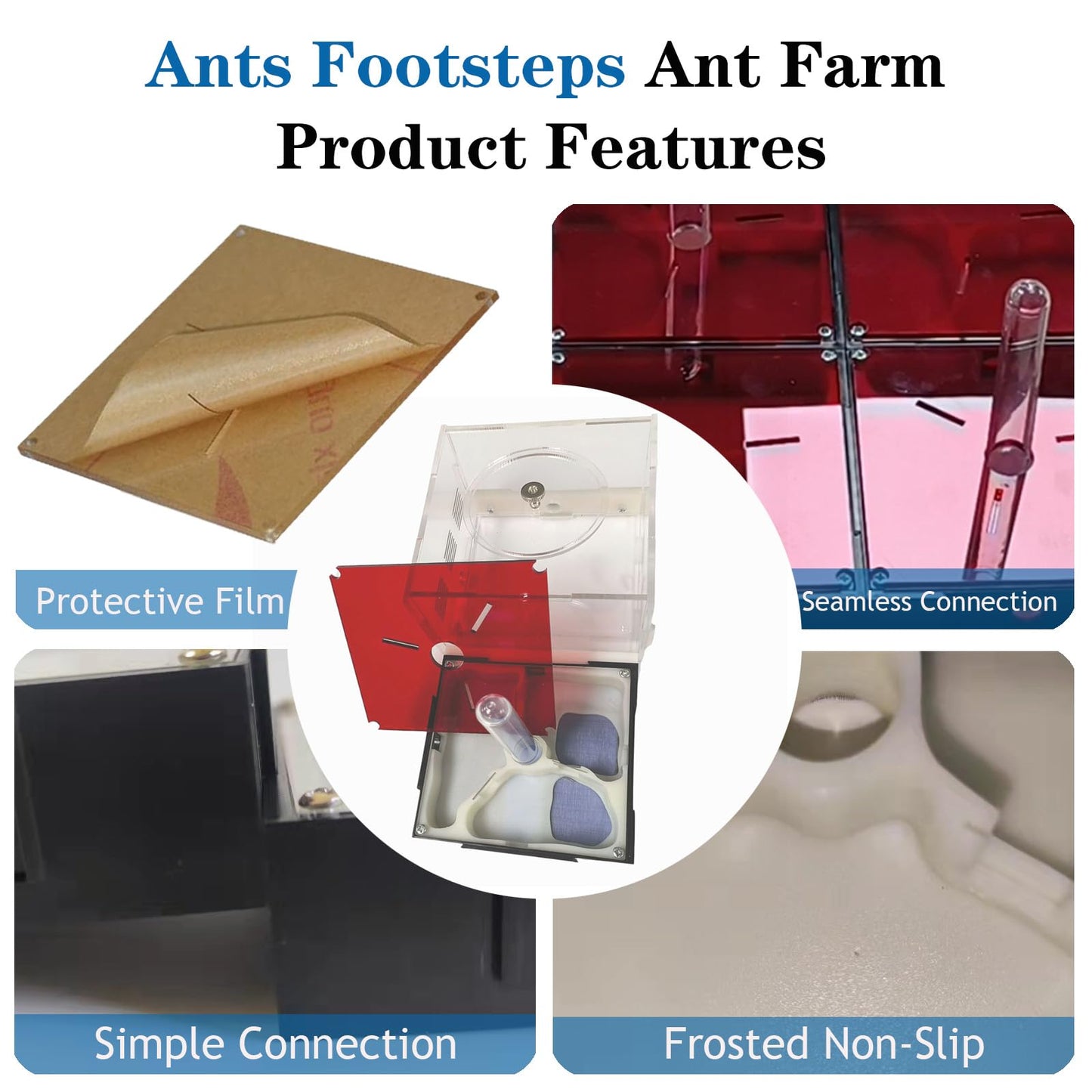 Ant Farm Nest Science DIY Terrarium Kit Care for Live Ants Ant Habitat with Water Tower Nurturing Room and Comprehensive Observation-Set 1