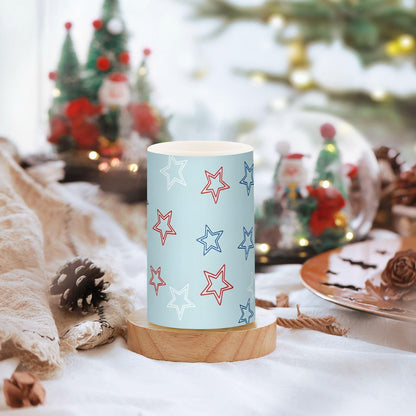 JULYTO Flameless Candles with Remote and Timer Navy Blue Fluid Ink Marble Battery Operated Candles Set of 2 Sparkling Flickering Pillar Led Fake Candles for Halloween Christmas Wedding Decor