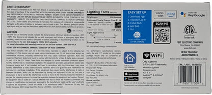 Smart Color-Changing LED Bulbs (4-Pack) for Google & Alexa, 9W (60W Replacement), E26 Base, A19 Shape by Feit Electric