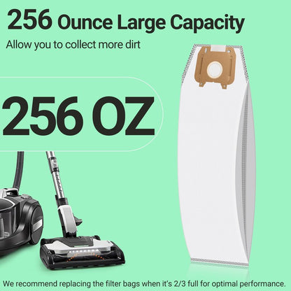 6 Pack Type LW HEPA Vacuum Cleaner Bags Compatible with Oreck Magnesium Upright Vacuum, Part # LWPK6OH LWPK25OH, LWPK3OH, Odor Fighting vavuum cleaner bags by PETOX, White