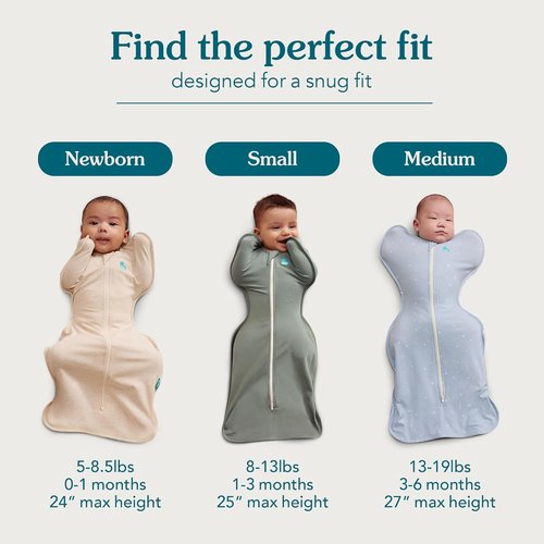 Love to Dream Swaddle UP - Baby Sleep Sack for Self-Soothing | Snug Fit, 1.0 TOG, Small 8-13lbs, Powder Pink Twinkle
