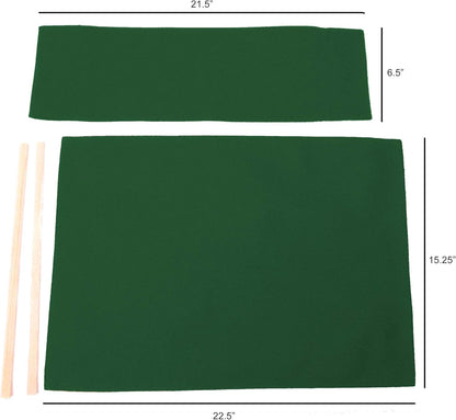 Everywhere Chair Replacement Cover Canvas for Director's Chair (Flat Stick) - Hunter Green