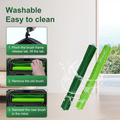 Chrostion 4 Set s9 Main Rubber Brush Replacement Accessories for iRobot Roomba s9 (9150) s9+ s9 Plus (9550) s Series Vacuum Cleaner