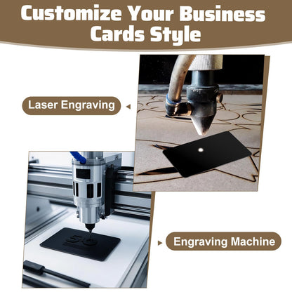 JJUNW 50 Pcs Blank Metal Business Cards 0.8 mm Thickness Metal Laser Engraving Cards Aluminium Cards Blanks for House Office Customer DIY Gift Plate Invitations (3.4 x 2.1 Inch)