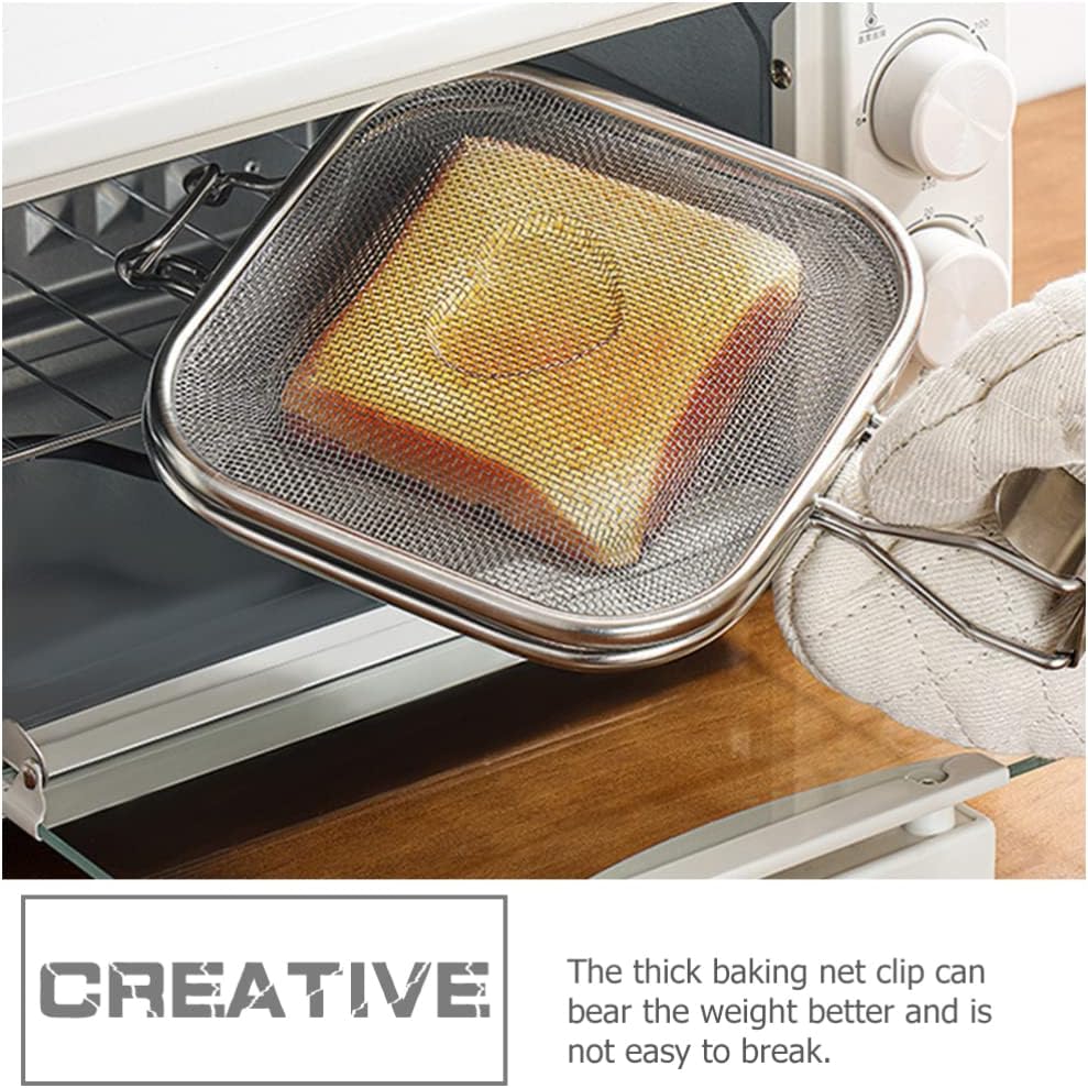 Luxshiny Toaster Oven Microwave Toaster Sandwich Cage, Grill Press for Toast, Home Baking Bread Toaster Accessories