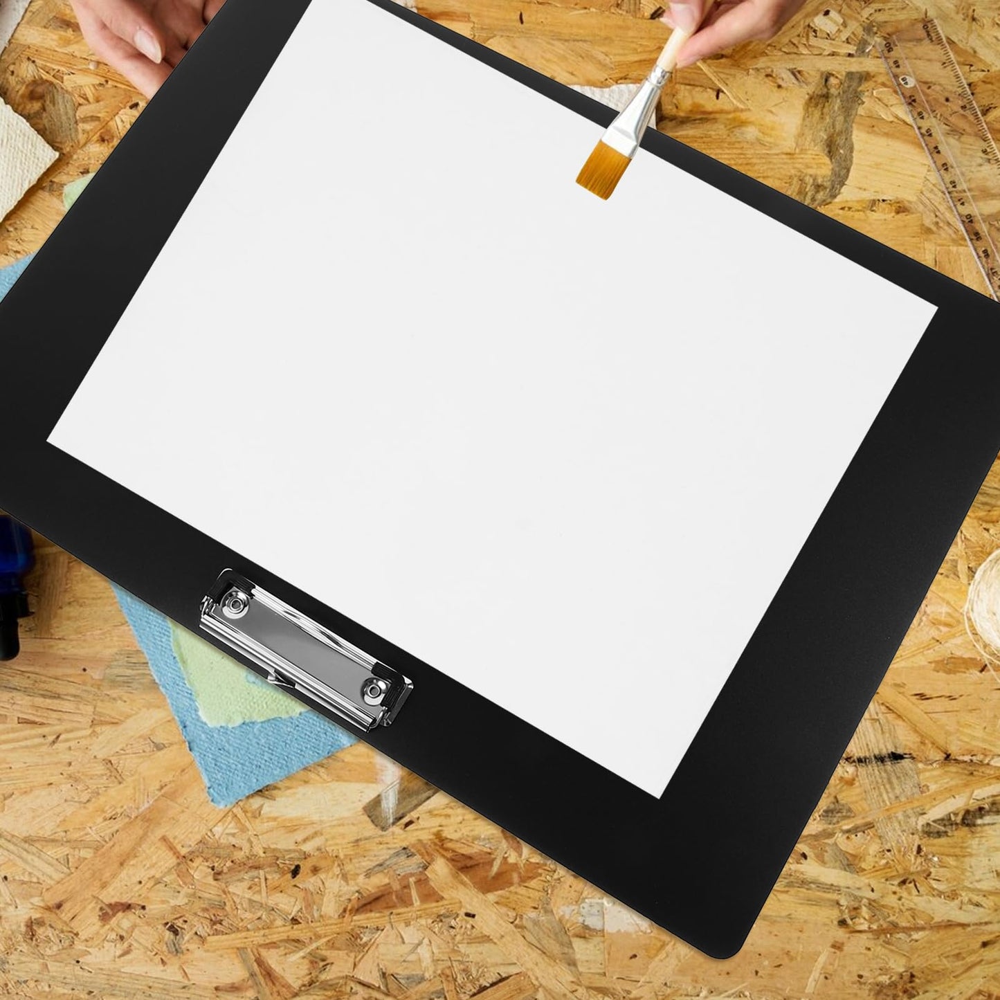 STOBOK A3 Horizontal Clipboard 17.24X12.59In Plastic Clip Board for Drawing Writing and Office Use Landscape Clip Pad for Artists Students and Professionals