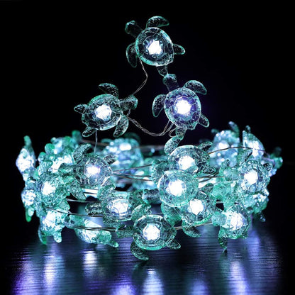 18.7 40 WSgift Sea Turtle Decorative String Lights, Ft LED USB Plug-in Silver Copper Wire Beach Theme Fairy Lights