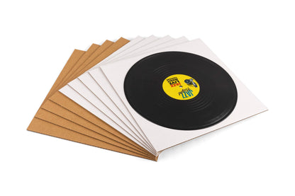 Kayritonz 12.5x12.5 inch Corrugated Cardboard Sheets - 12-inch LP Record Insert Pads for Shipping, Mailing, Packaging, Art Supplies, DIY Crafts, 1/8" Thick Protective Sheets, One-Side White, 25 PCS
