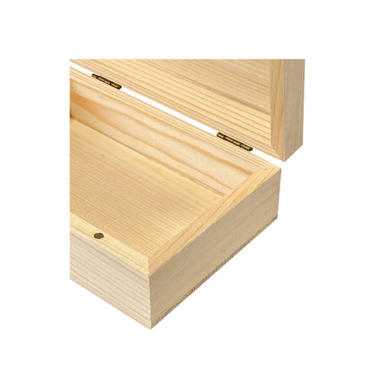 Cregugua 6-Pack Wooden Box Unfinished Rectangle Pine Wood Box for Crafts,Magnetic Hinged Lid (5.5 x 3.5 x 1.9 in)