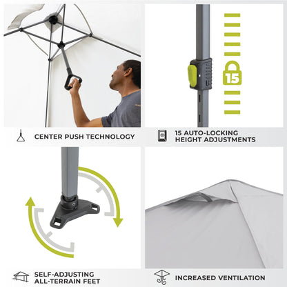 CORE 13 FT x 13 FT Instant Pop Up Canopy Tent | Portable Straight Leg Outdoor Gazebo Shelter with Wheeled Carry Bag | Perfect for Camping, Beach, Picnic, Backyards, BBQ, Tailgate, Patio and Party