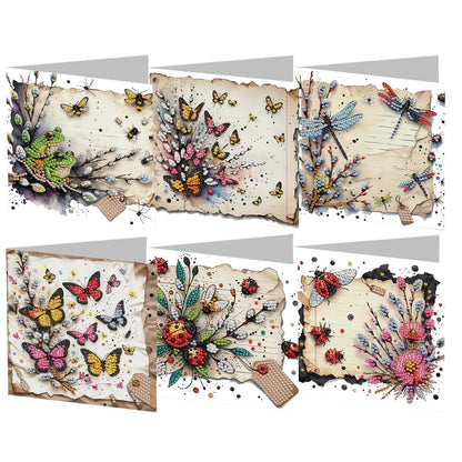 Sulunmo DIY Diamond Art Cards Kits for Adults, 5D Diamond Painting Kits Art Birthday Cards Birthday Gifts for Families, Friends, Partners(6Pcs with Envelopes Fantasy Cards-54) (Fantasy-Cards-54)