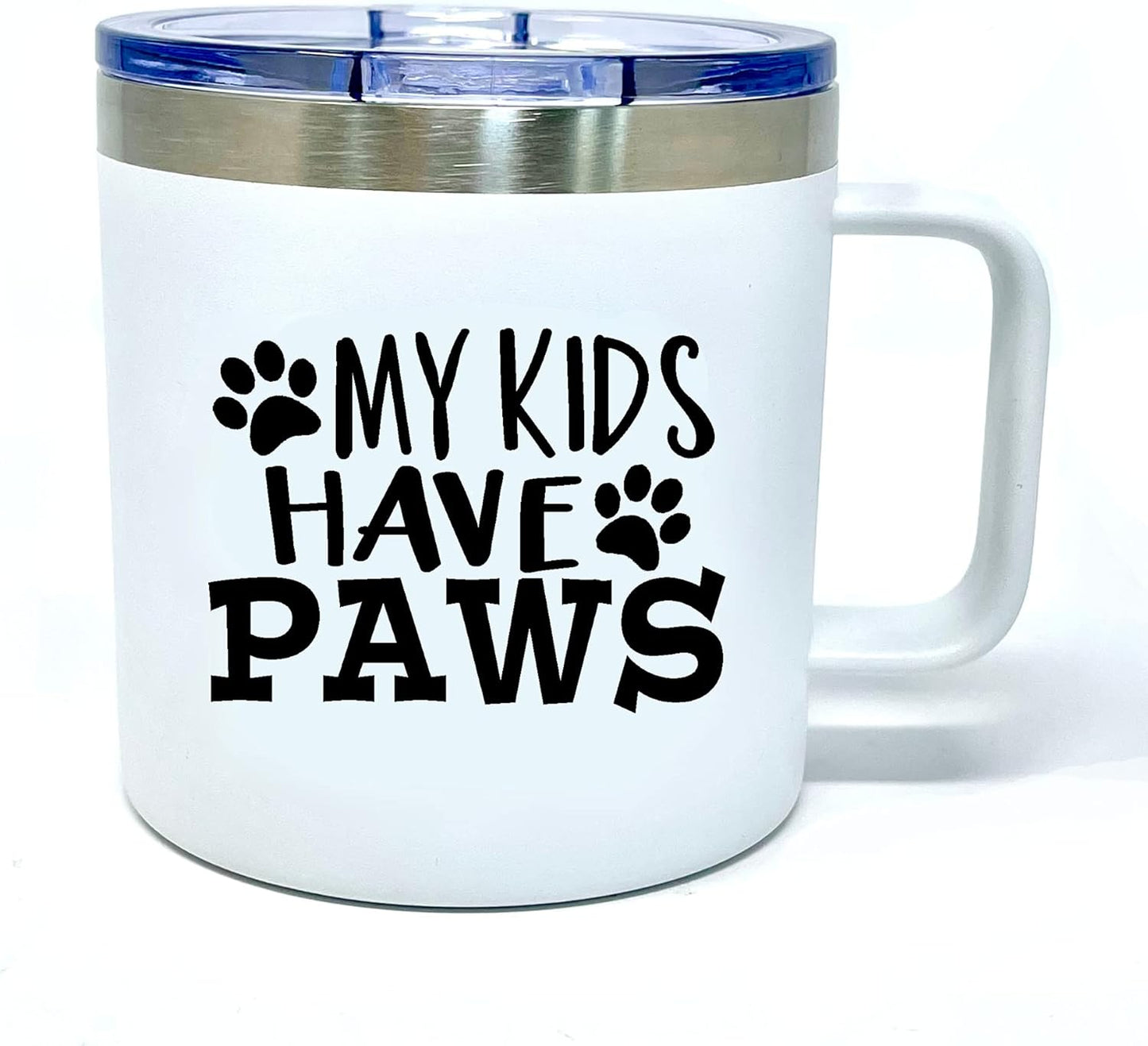 Dog Lover Gifts, My Kids Have Paws Tumbler, Dog Parent Gifts for Pet Owners, Coffee Mug for Dog Mom Cat Dad