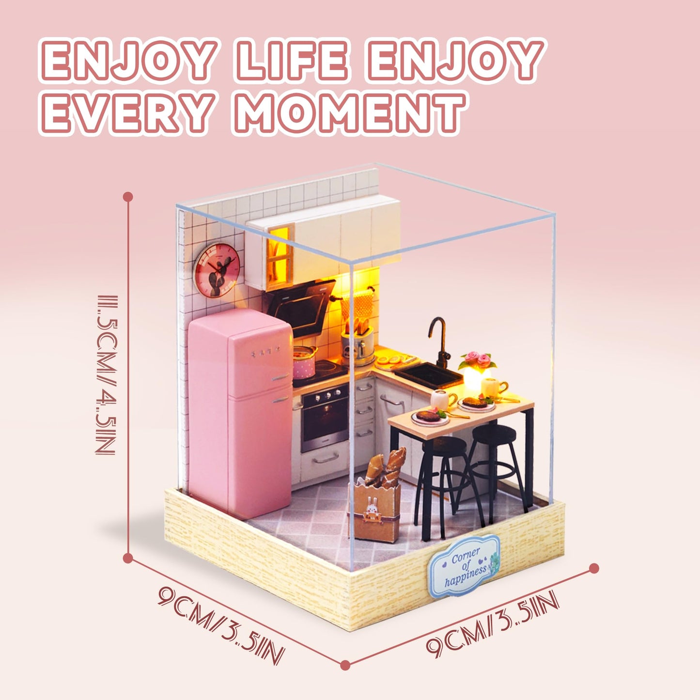 Flever Dollhouse Miniature DIY House Kit Creative Room with Furniture for Romantic Artwork Gift (Taste of Life)