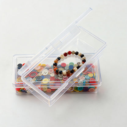 Kexinglu 14Pcs Bead Organizer Box, Plastic Organizer Box with Adjustable Dividers, Small Clear Diamond Storage Containers Rectangle Case with Hinged Lid for Jewelry Travel DIY Art Bracelet Craft Nail