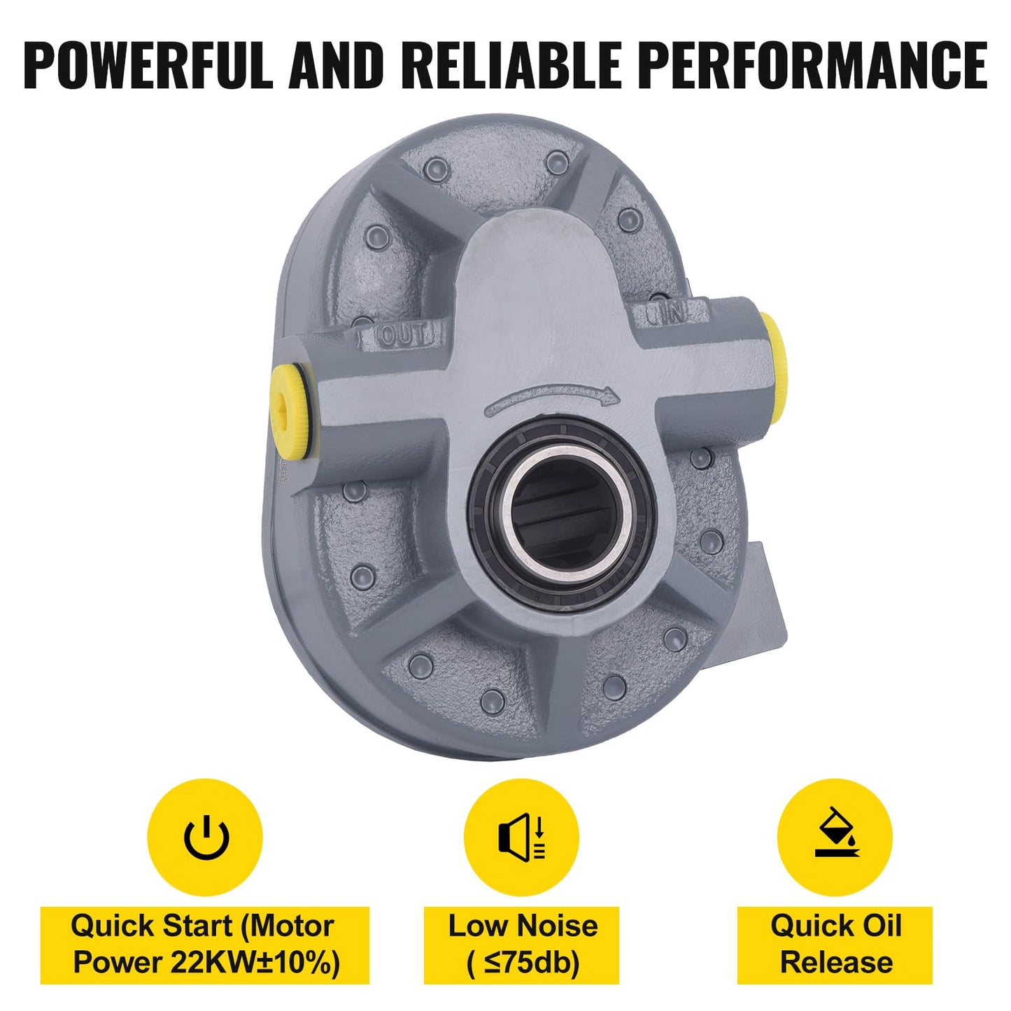 Hydraulic PTO Pump 7.4 GPM, Hydraulic Motor 540RPM 2500PSI, Hydraulic Power Take Off Pump SAE 16" Inlet and SAE 12" Outlet for Dump Trailer, Log Splitter and Scissor Lift