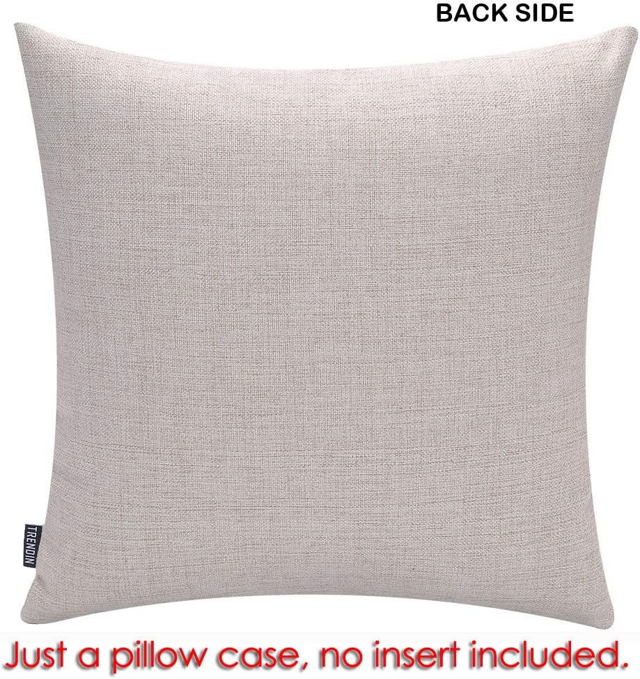 TRENDIN Square Pillow Cover, 18 X 18 Inch Decorative Throw Pillowcase, Porch Rules PL240TR
