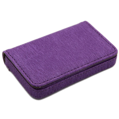 RFID Blocking Wallet - Minimalist Leather Business Credit Card Holder - Purple2