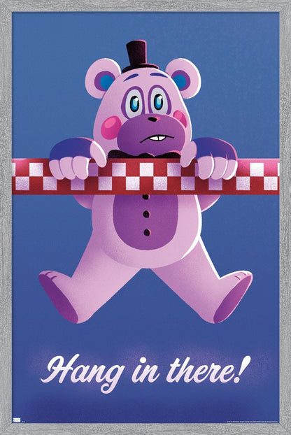 Five Nights at Freddy's: Security Breach - Hang In There Wall Poster, 22.4L" x 14.7W", Gray Framed Version