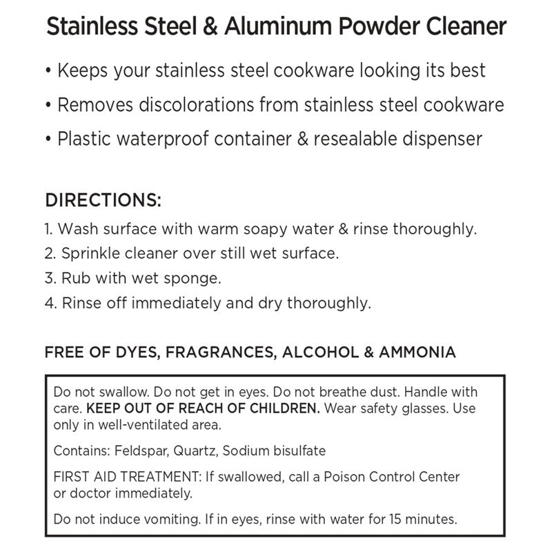 All-Clad Specialty Powder Stainless Steel Cleaner and Polish 12 Ounce Pots and Pans, Cookware White
