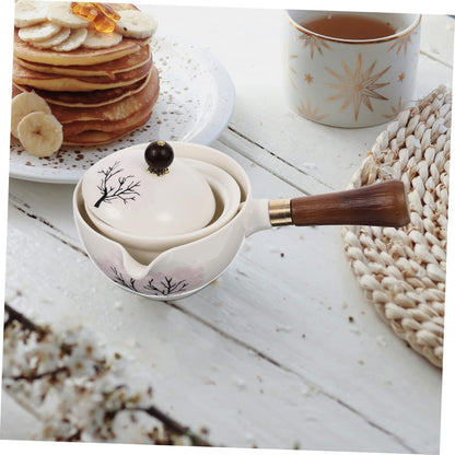 Vintage Kung Fu Teapot - Exquisite Traditional Flower Pattern Porcelain Tea Kettle, Classic Tea Infuser for Loose Tea,