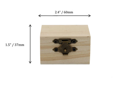 Creative Hobbies 12-Pack Mini Wooden Treasure Boxes with Locking Clasp - Unfinished Wood Treasure Chest for Party Favors, DIY Projects, Home Decor, Props, 2.3 x 1.5 x 1.5 Inches