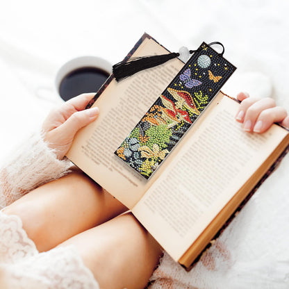 INCOK Mushroom Diamond Art Bookmarks - 8 PCS DIY Diamond Painting Bookmarks Kits Flower Butterfly Art Craft Supplies Birthday Mothers Day Gift for Mom Grandma Reading Lover Beginners Teacher Adults