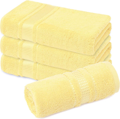 4 12x12 Set, Melissa Linen, Piece Washcloths, in Turkish Soft Wash Cloth Small Hand Towels, Rags for Face and Body