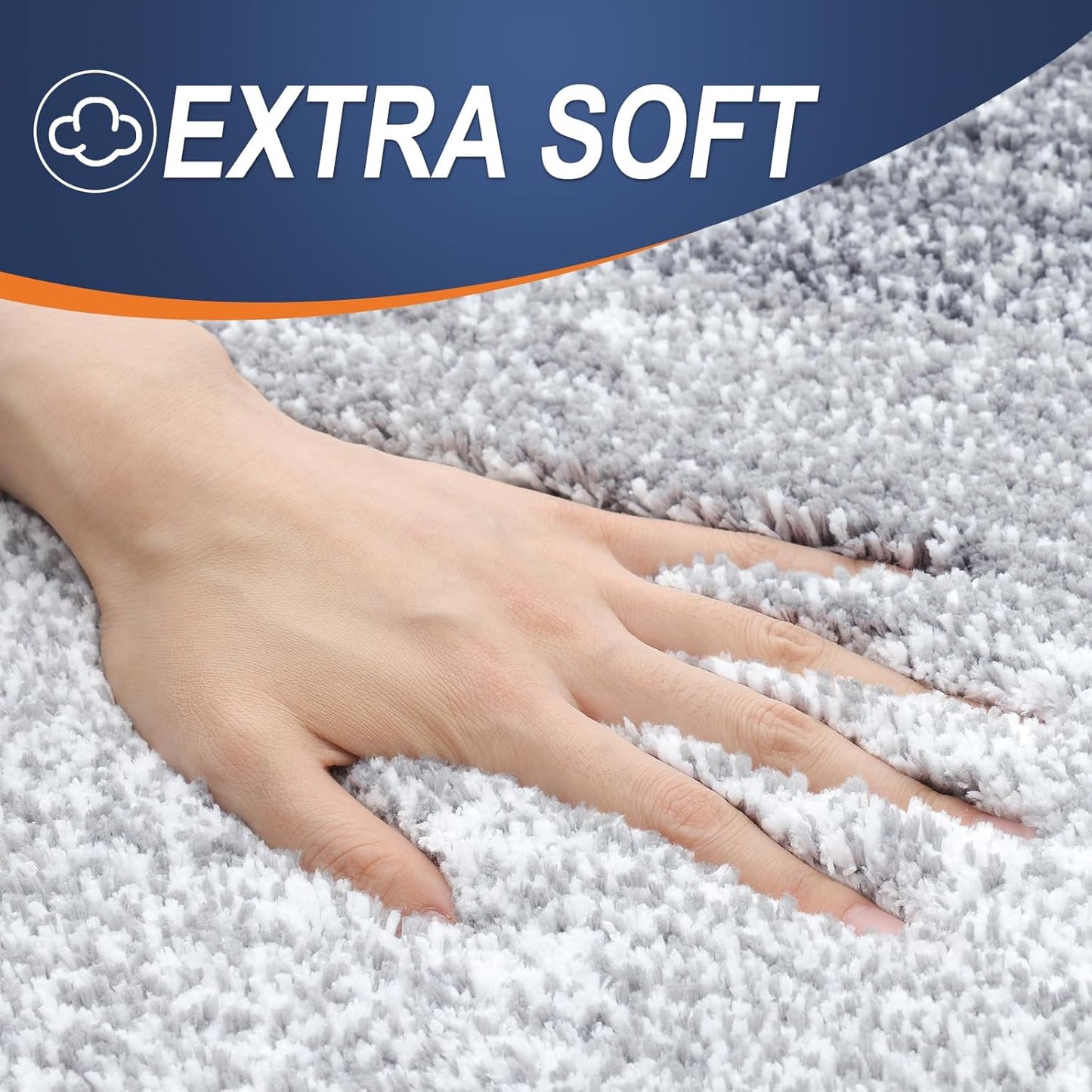 OLANLY Bathroom Runner Rug - Extra Soft Microfiber Mat with Rubber Backing | 70x24, Quick Dry, Light Grey