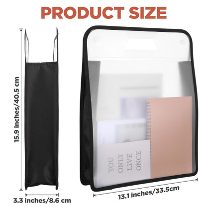 3 Pcs 12x12 Scrapbook Paper Storage Organizer, Expandable Clear Vinyl Folio with Portable Handle for Scrapbook Sheets, Cardstock, Photos, Crafts Mats