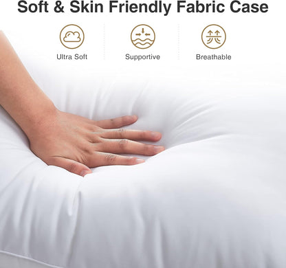1 Count (Pack 1), Acanva Bed Sleeping Extra-Soft Sham Down Alternative Pillow Insert, of White
