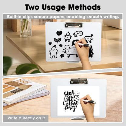 10 Pcs Back to School Writing Slant Boards with Stand, Adjustable Desktop Whiteboard, Dry Erase Clipboard, Reusable Handwriting Practice for Reading, Writing, Drawing and Studying