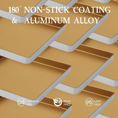 FORBAKE Non-Stick 11" Square Baking Sheet - Durable Aluminum Alloy for Perfect Cookies - Easy to Clean & Warp Resistant - 11 x 11 x 1 Inch