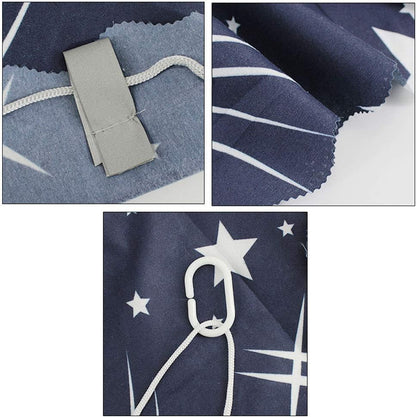 CLARA Single Sleeper Bunk Bed Curtain, College Dorm Canopy Bedding Tent, Dark Blue, 1 Panel