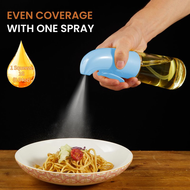 Deziggur Oil Sprayer for Cooking, Olive Oil Sprayer Mister, Olive Oil Spray Bottle for Cooking, Salads, BBQs and More (Blue)