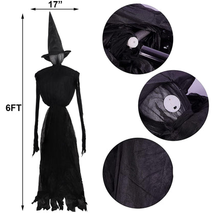 winemana 3 Pack Halloween Witches Outdoor Decorations, 6FT