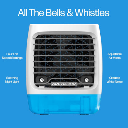 Arctic Air Chill Zone Evaporative Cooler, Portable Fan with Hydro-Chill Technology, 4 Adjustable Speeds for Home &