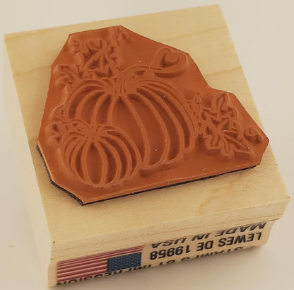 Stamps by Impression Pumpkins Autumn, Fall, Thanksgiving Rubber Stamp - ST 0675-1.5" x 1.5" Block