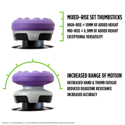 KontrolFreek FPS Freek Galaxy Performance Kit for PlayStation 5 Controller (PS5) | Includes Performance Thumbsticks and Performance Grips | Purple